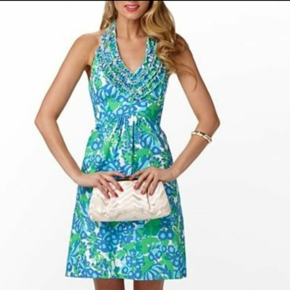 Lilly Pulitzer Halter Dress and Cardigan - 2/Sm - Picture 2 of 10